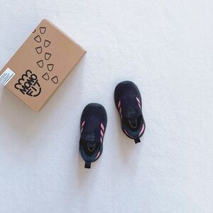 Adidas Monofit Tri Kids Wide Training Shoes Black Pink Slip On Comfort US 6.5K